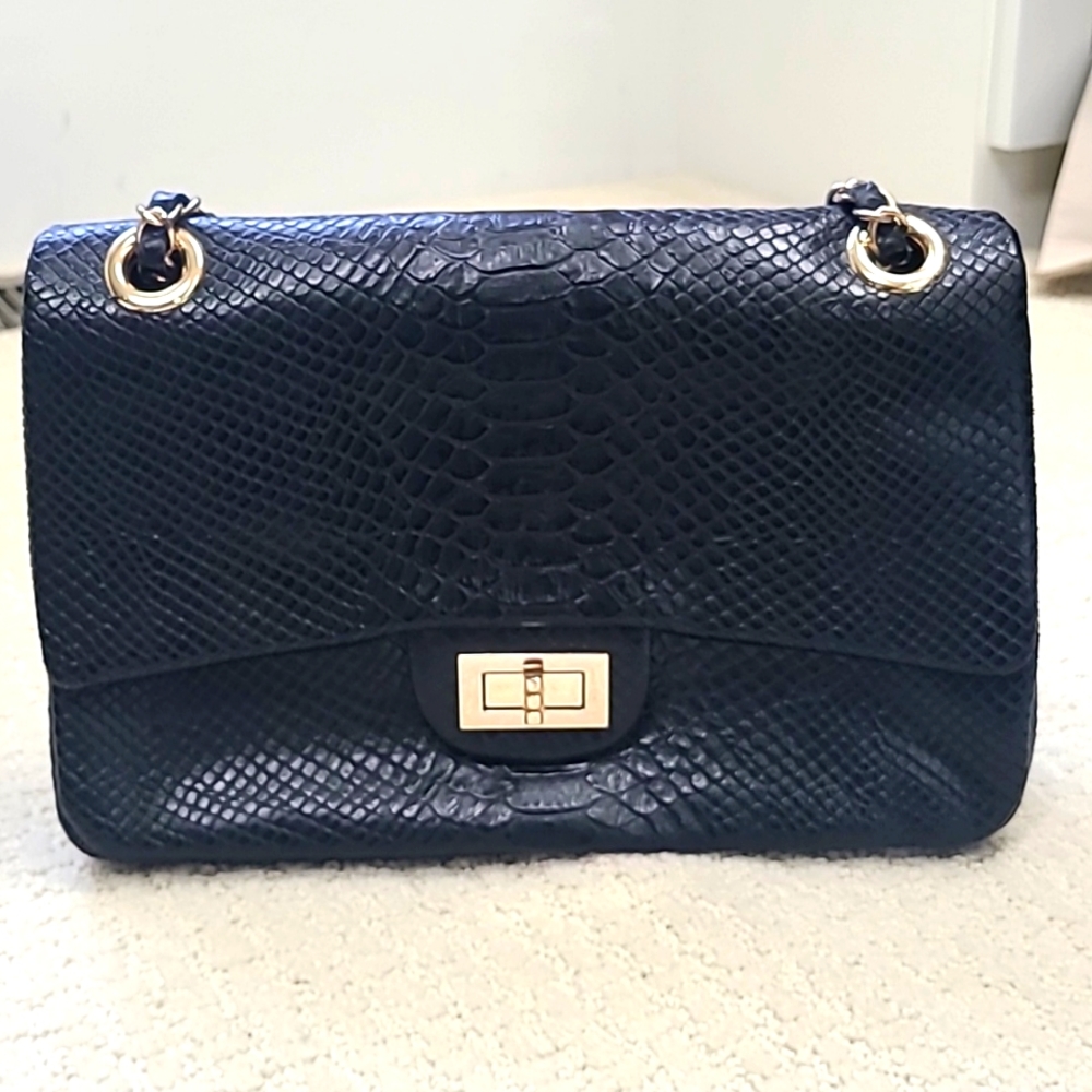 NWOT black leather  shoulder bag